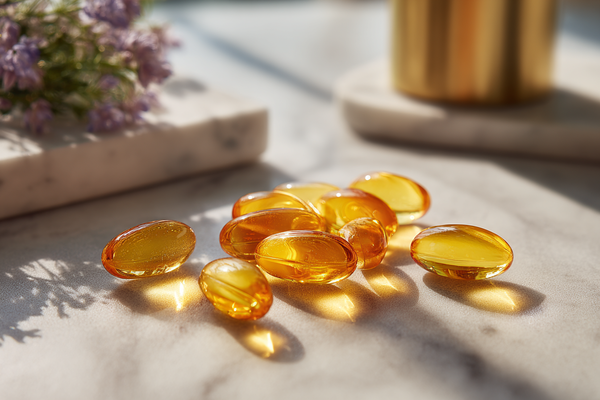 A premium modern nutrition scene representing omega-3 support, clarity, balance, and the correction of everyday nutritional blind spots