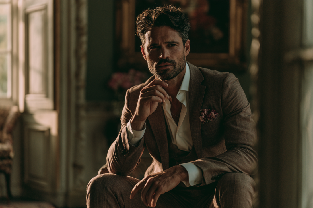 A confident modern man in a premium lifestyle setting representing coordinated vitality, stamina, confidence, and structured long-term men’s support