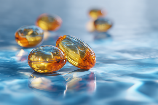 A premium fish oil safety concept emphasizing purity testing, contaminant control, and trusted marine ingredient quality