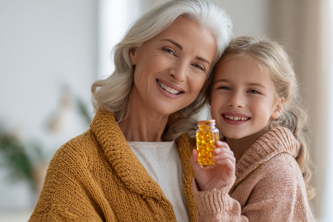 A clean premium fish oil lifestyle concept representing family wellness, daily nutrition, and reliable long-term supplementation