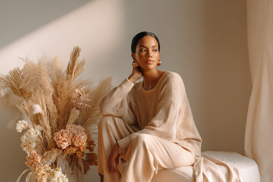 A modern woman in a refined lifestyle setting representing intimate flora balance, women’s daily comfort, and long-term feminine wellness