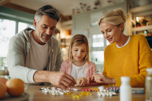 A family choosing wellness products thoughtfully at home, representing trust, safety, and practical long-term supplement decisions