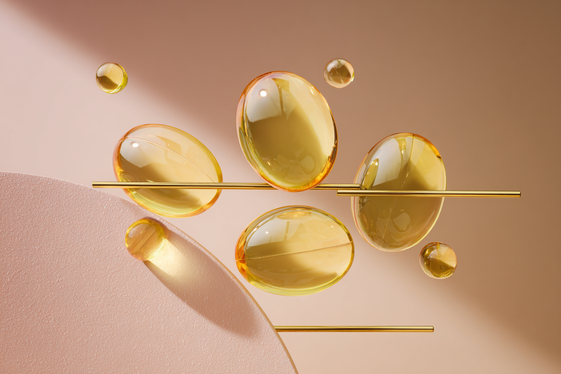 A premium fish oil concept showing source, testing, structure, and trust as an integrated quality system