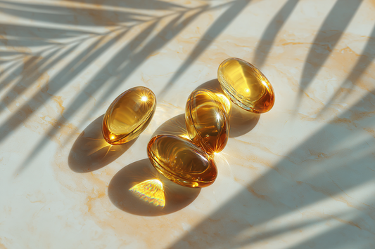 A refined fish oil quality concept representing transparency, stability, freshness, and long-term consumer trust