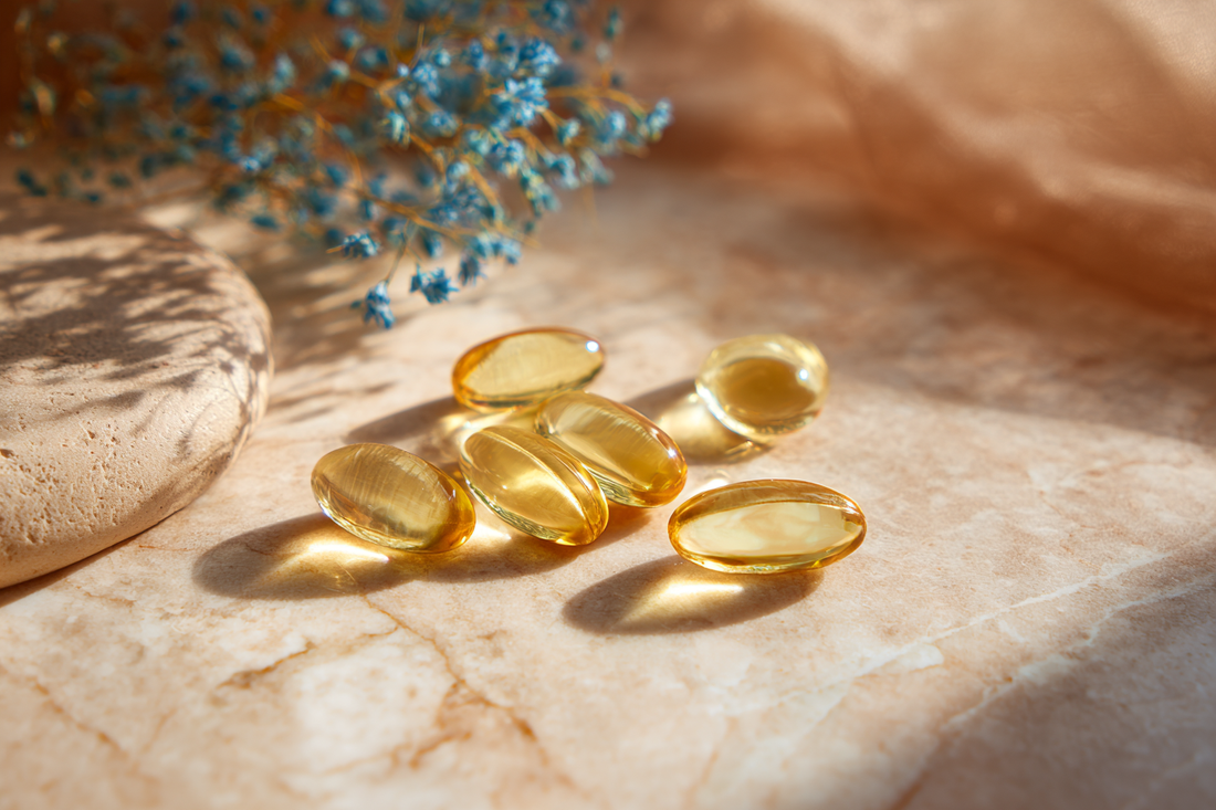 A warm, refined family wellness scene representing daily nutrition, reassurance, and the idea of fish oil as a trusted household foundation supplement