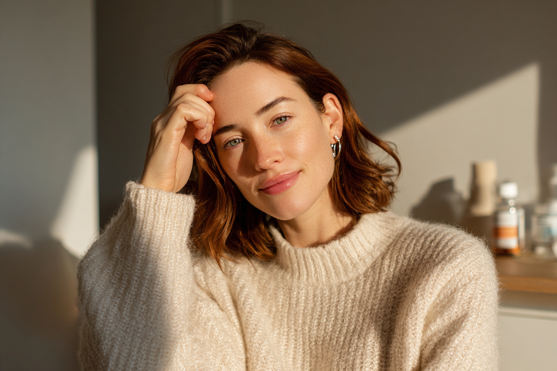 A modern woman maintaining a stable daily self-care routine at home, representing long-term women’s wellness and consistent support